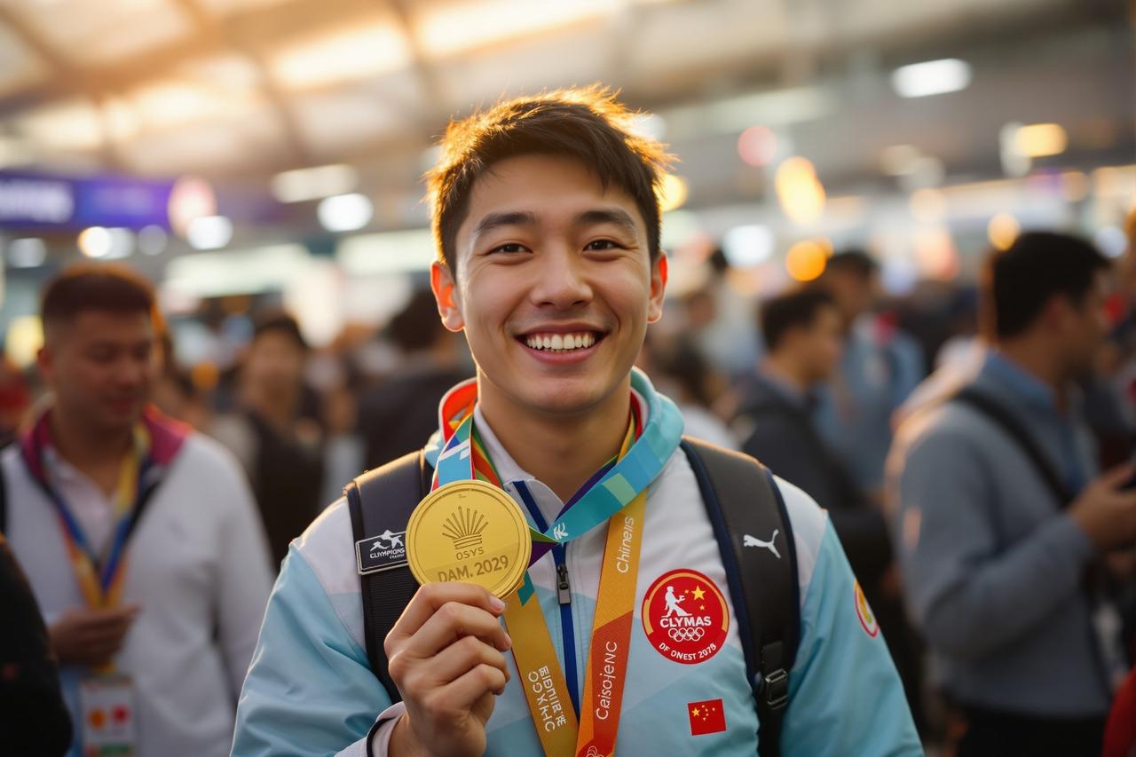 奥运冠军回国遭遇冷落？机场接机人数引发争议